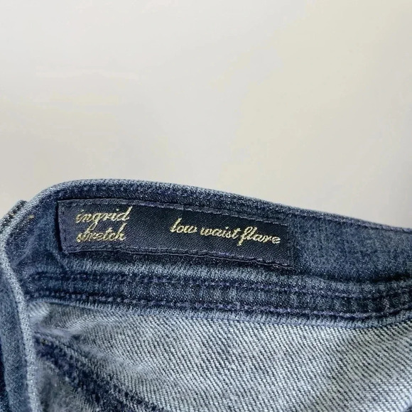 CITIZENS of HUMANITY Ingrid Stretch Low Waist Flare Stay Gold Dark Wash Jeans - Picture 7 of 15